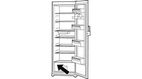 Холодильники Gaggenau, место расположения информационной таблички.