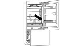 Холодильники с выдвижными ящиками Gaggenau, место расположения информационной таблички.
