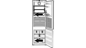 Холодильники с нижней морозильной камерой Liebherr, место расположения информационной таблички.