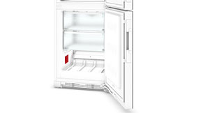 Отдельно стоящие холодильно-морозильные комбинации Miele, место расположения информационной таблички.