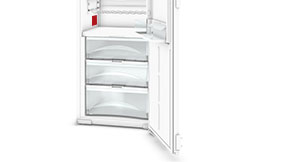Встраиваемые холодильники Miele, место расположения информационной таблички.