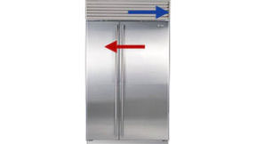 Холодильники Side-by-Side Sub-Zero, место расположения информационной таблички.